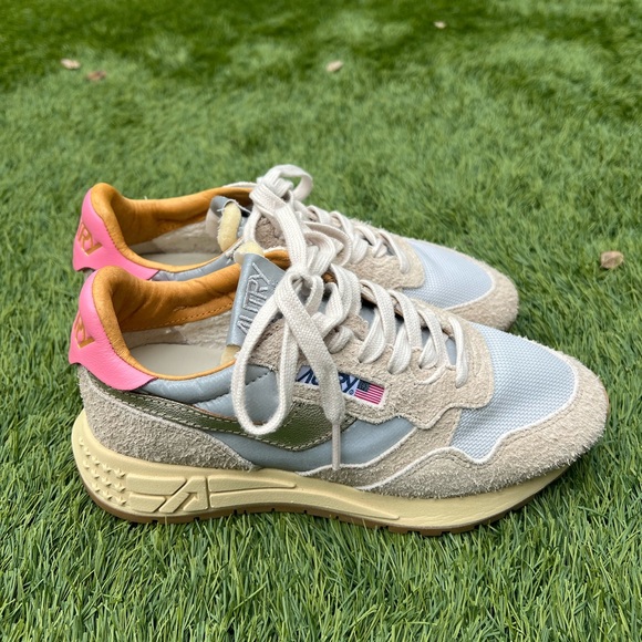 Autry Beige and Pink Sneakers - Picture 5 of 9